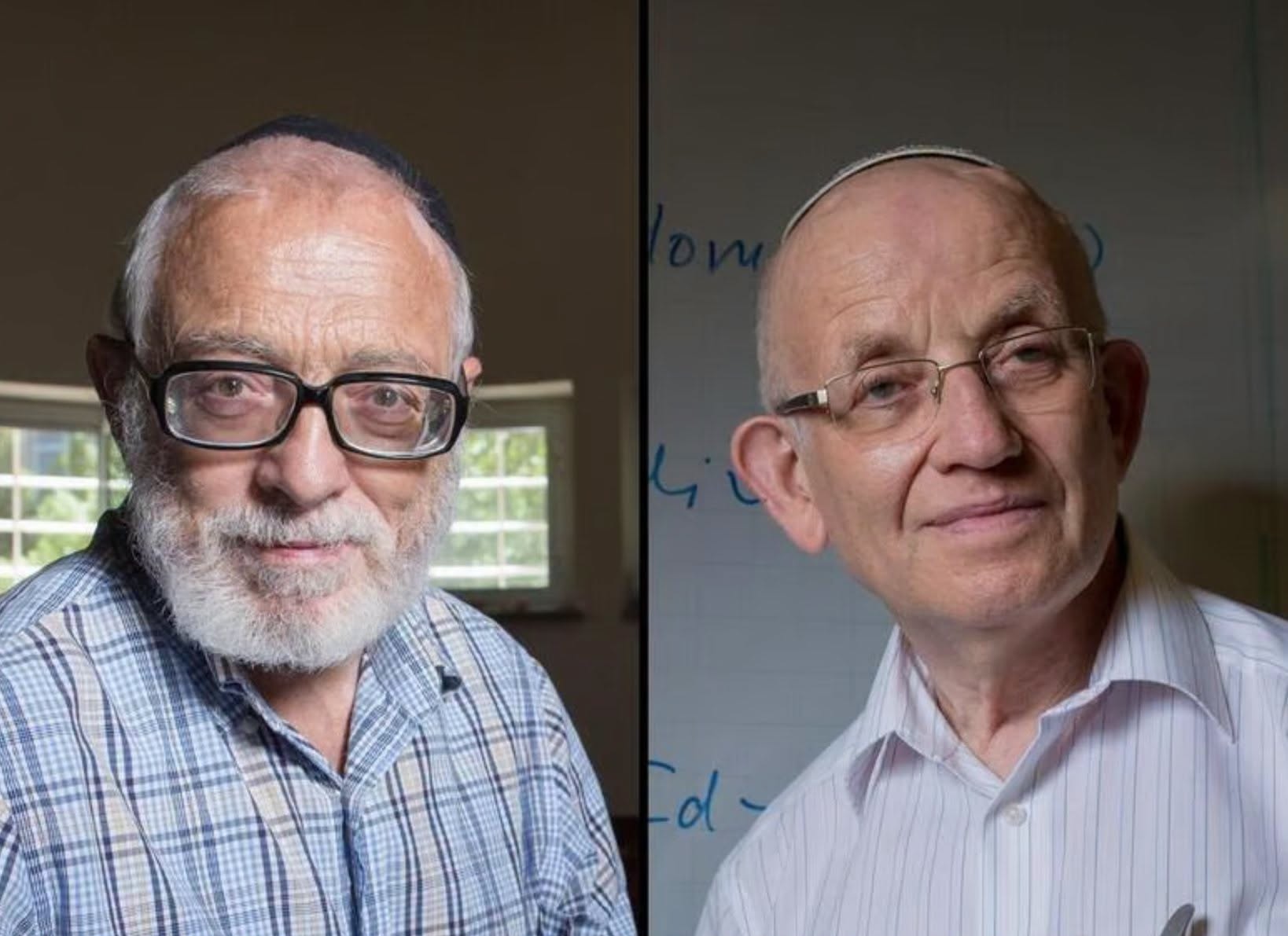 Side-by-side photos of 2026 Wolf Prize in Mathematics recipients, David Kazhdan (left) and Joseph Bernstein (right).